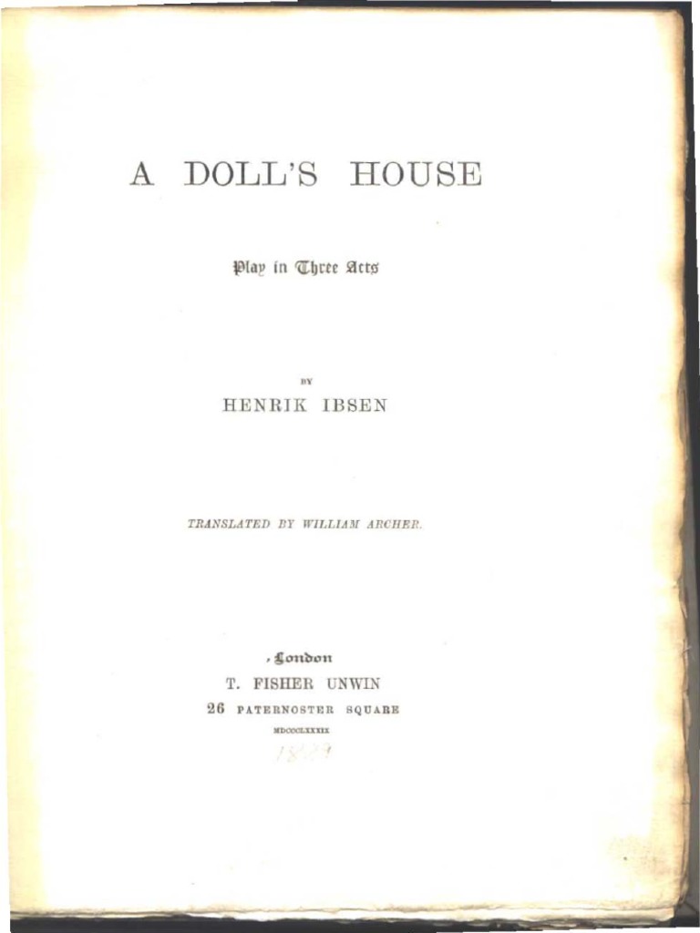 A Dolls House Henrik Ibsen PDF PDF