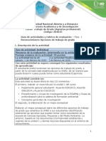 Guia de Actividades y Rubrica de Evaluación - Fase 1 - Reconocimiento Opciones de Trabajo de Grado