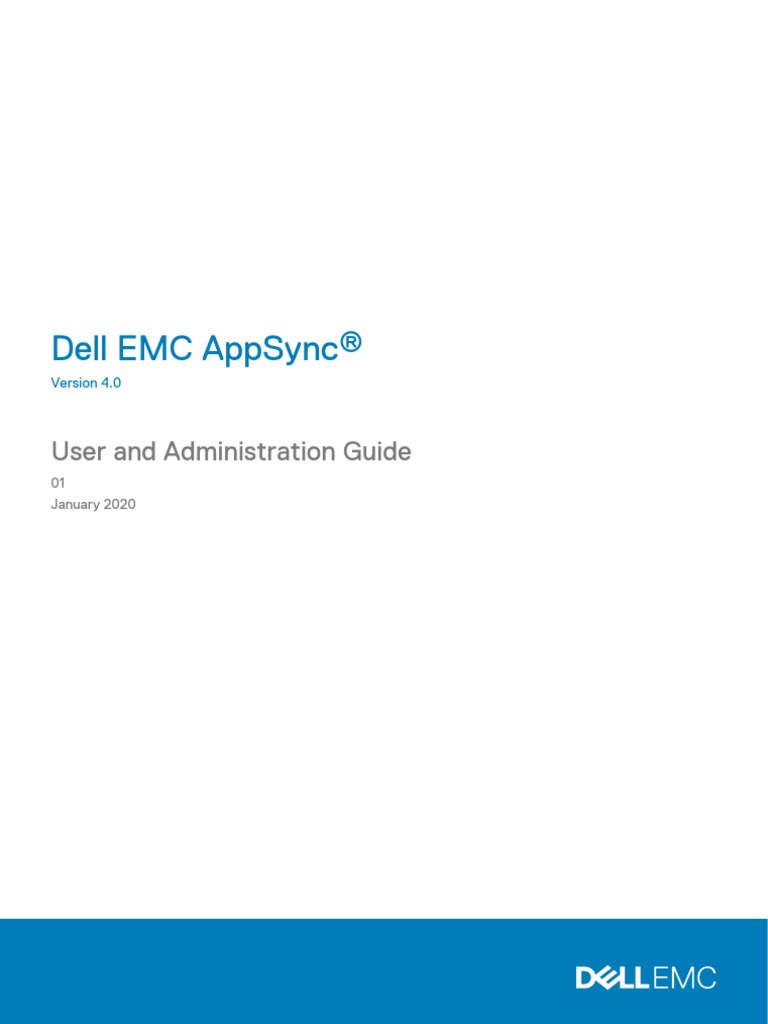 AppSync 4.0 User and Administration Guide | PDF | Microsoft Sql Server ...