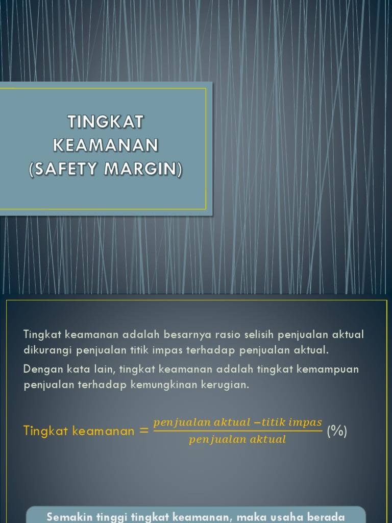 Tingkat Keamanan Safety Margin