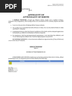 Affidavit of Civil Status - Sample | PDF | Law