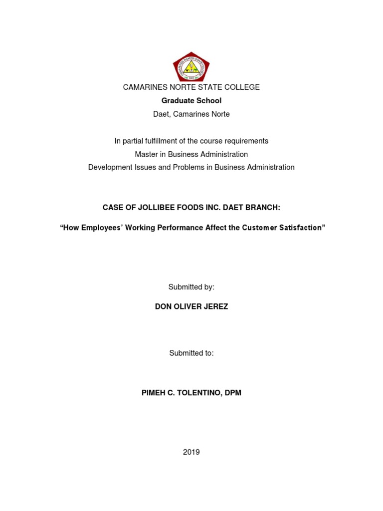 Case Study Jollibee | PDF | Incentive | Employment