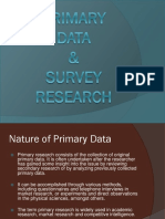 Primary Data and Survey Research