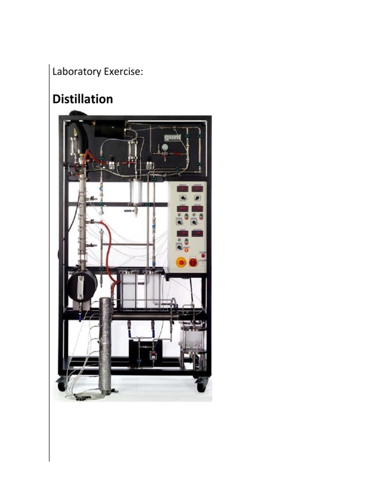Distillation Laboratory Script and Laboratory Report Definition PDF