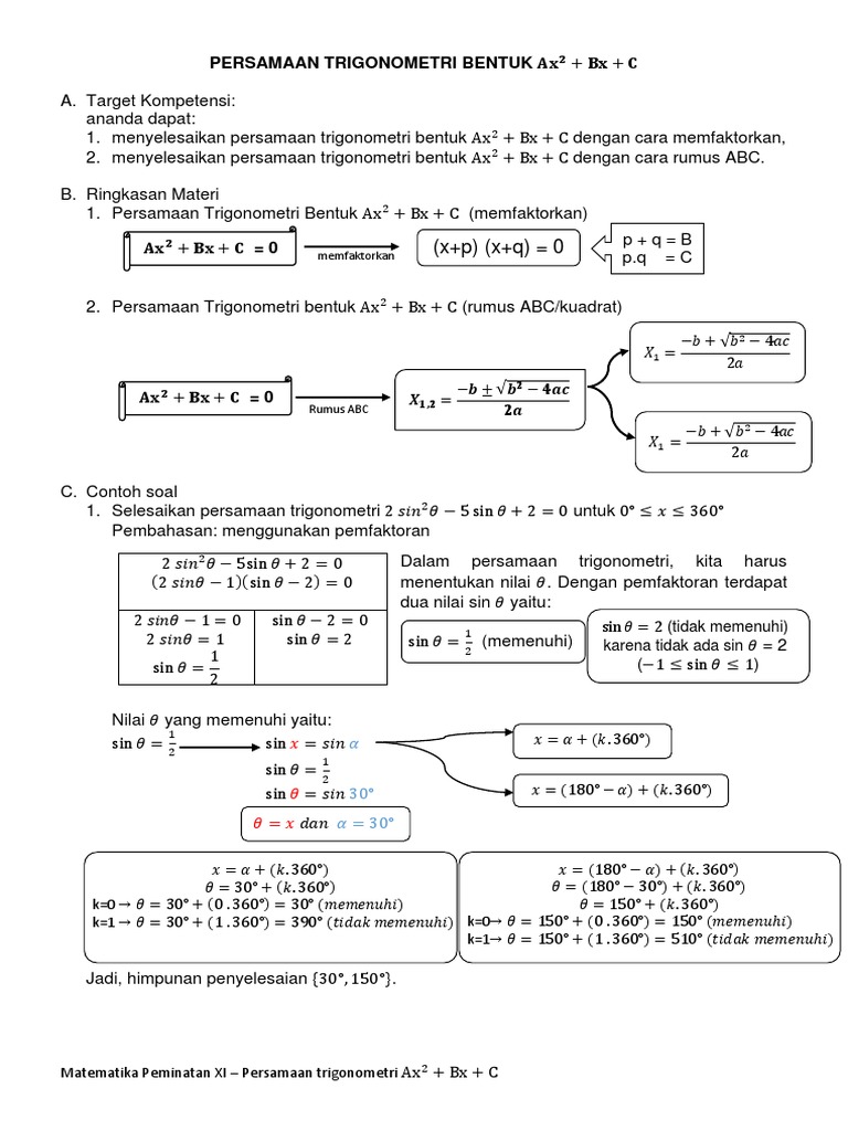 Persamaan Trigonometri