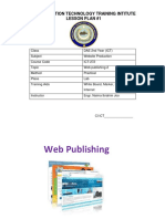 Web Publishing Lesson Plan