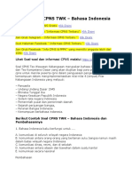 40 Contoh Soal CPNS TWK - Bahasa Indonesiaa PDF