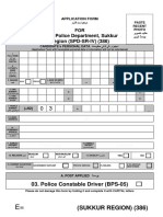 Application Form Post 03. Police Constable Driver (BPS - 05) PDF