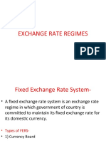 Exchange Rate Regimes