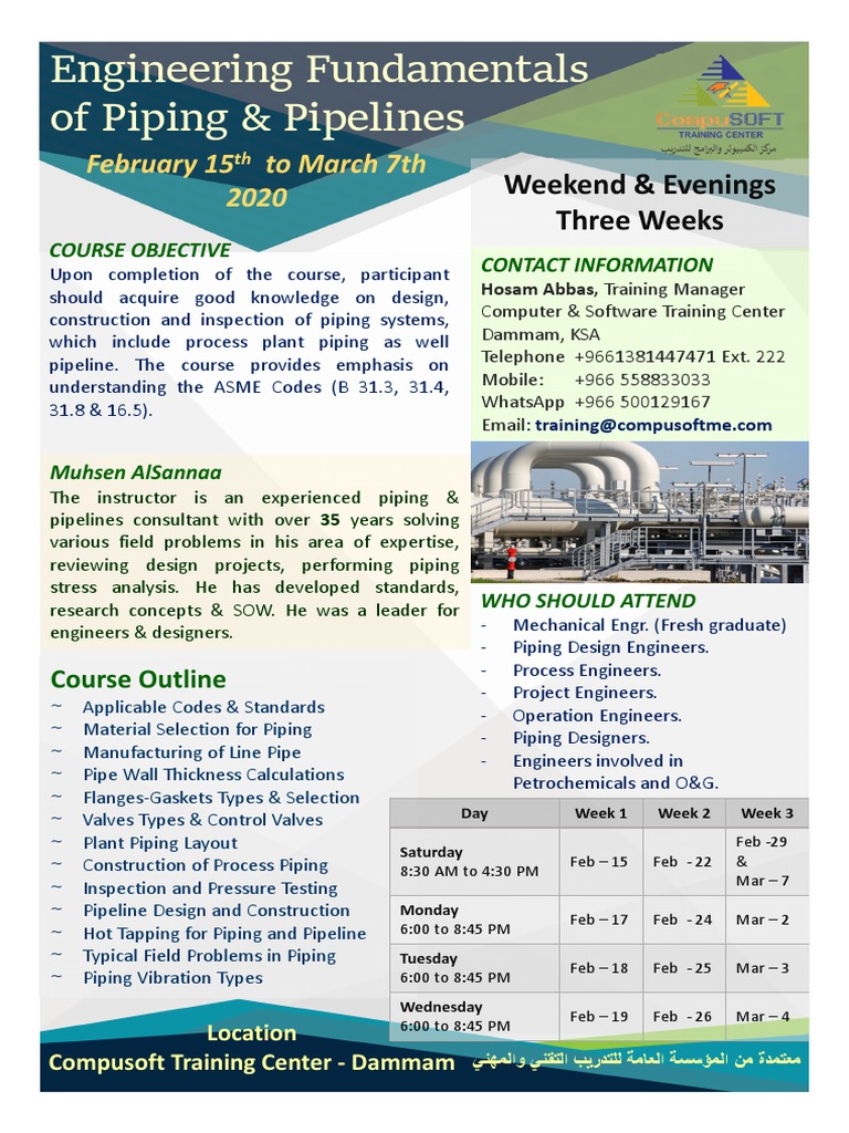 Piping & Pipeline Course for Engineers | PDF | Engineering | Pipe ...