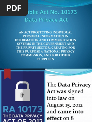Final Notes Ra 10173 Data Privacy Act Pdf Information Privacy Privacy