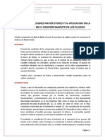 Analisis de Ecuaciones Navier Stokes y Su Aplicacion en La Evaluacion en El Comportamiento de Los Fluidos