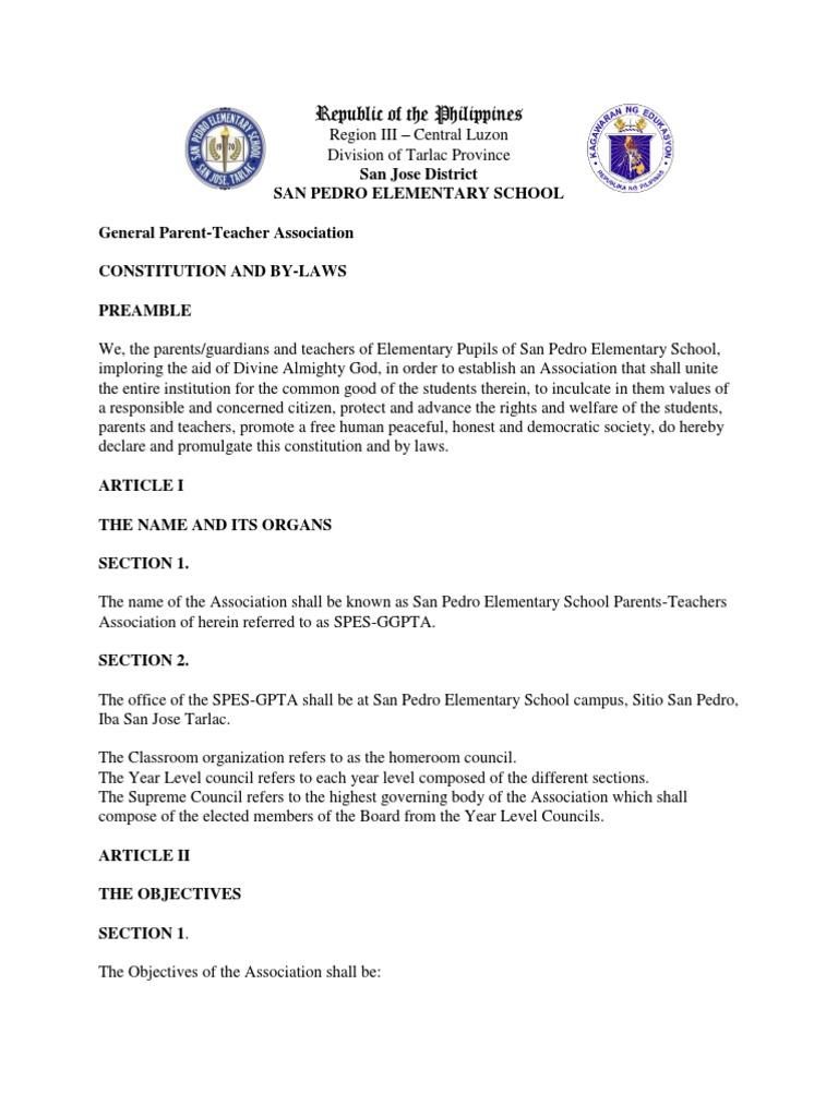 GPTA by Laws 2019 | PDF | Secretary | Presidents Of The United States