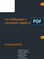 La Codificación o Conversión Digital A Digital