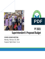 FY 2021 Supts Proposed Budget