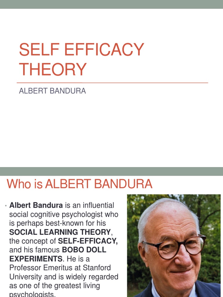 Understanding Bandura's Self-Efficacy Theory | PDF | Self Efficacy ...