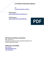 MIT School of Distance Education Courses