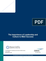 Towersperrin_09_the Importance of Leadership and Culture to M&a Success