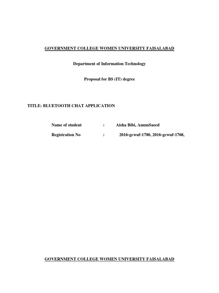 Bluetooth Chat App Proposal for Android | PDF | Bluetooth | Mobile App