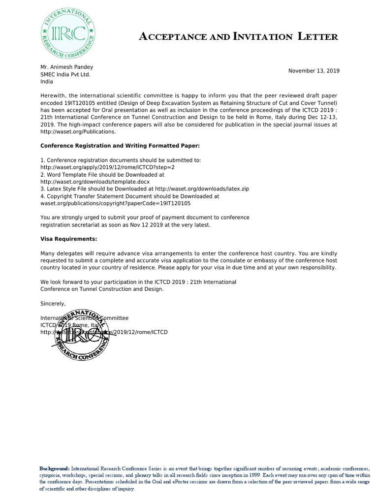 Invitation | PDF | Travel Visa, image size:768x1024