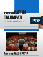 Aralin 5 - Pagsulat NG Talumpati