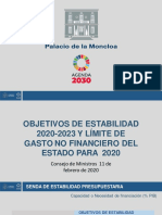 Objetivos de Estabilidad y Techo de Gasto 2020