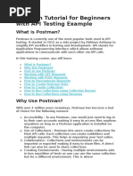 Postman Tutorial For Beginners