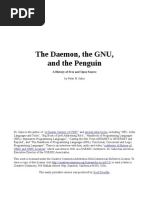 The Daemon The Gnu And The Penguin A History Of Free And - 