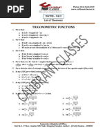 Maths - List of Theorems PDF