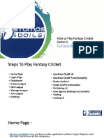How To Play Fantasy Cricket Game Online