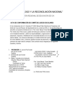 Acta de Conformación de Comité de Jueces Escolares