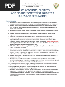 A.Y. 1819 Sportsfest Rules and Regulations