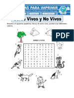 Ficha de Seres Vivos y No Vivos para Primaria PDF