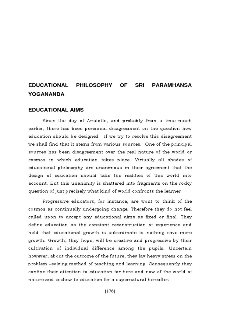 Educational Philosophy of Sri Paramhansa Yogananda PDF Ātman