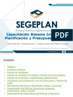 Presentación Capacitación Sistema Integral de Planificación y Presupuesto