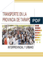 Transporte en La Provincia de Tarapoto Interprovincial y Urbano