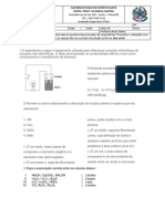 Avaliação de Quimica 1 Ano Tabela Periódica