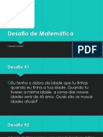 Desafio de Matemática (5 Desafios)