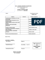 Clearance Form (First Sem)