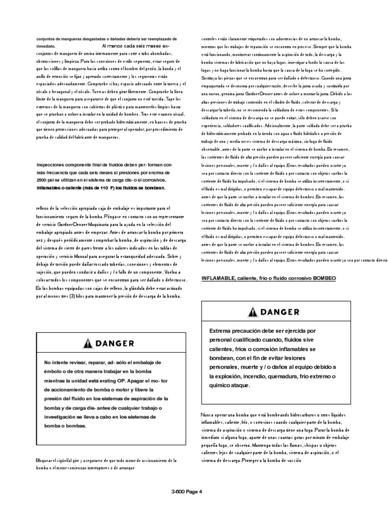 GARDNER DENVER DUPLEX POWER PUMP OPERATING AND SERVICE MANUAL MODELS FXF 5 FXG 6 FXX 8 FXD 10