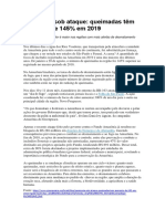 Amazônia sob ataque: queimadas 145% maior em 2019