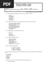 Ficha Ecossitema e Abioticos