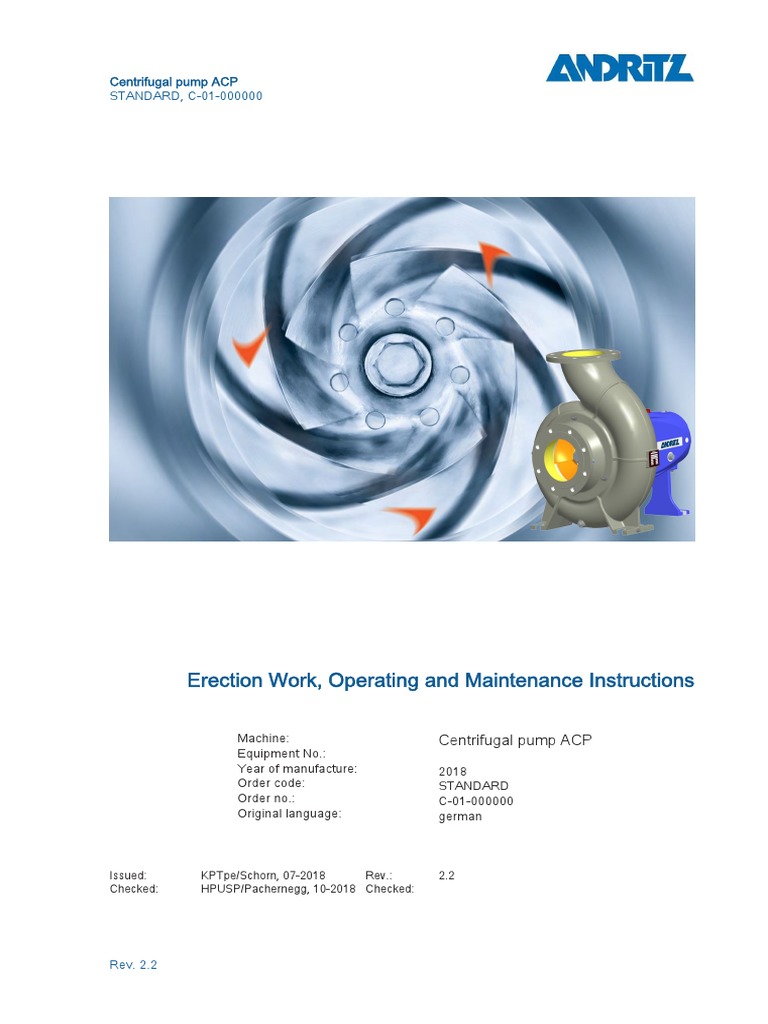 Centrifugal pump ACP Manualv2.2_en Pump Safety Free 30day