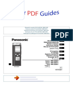 Manual Do Usuário PANASONIC RRUS551 P