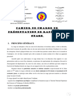 Cahier de Charge de Presentation de Stage PDF