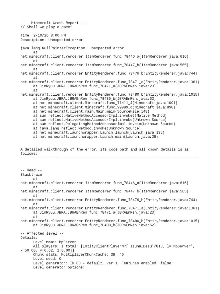 Crash 02 10 00 33 Client Java Virtual Machine Computers