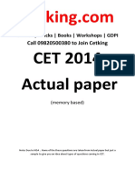 CETking MBA CET 2014 Question Paper With Solution PDF