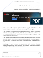 Duchas o Regaderas Eléctricas Instalación, Funcionamiento, Ahorro, Ventajas