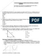 Exercícios Trigonometria 1