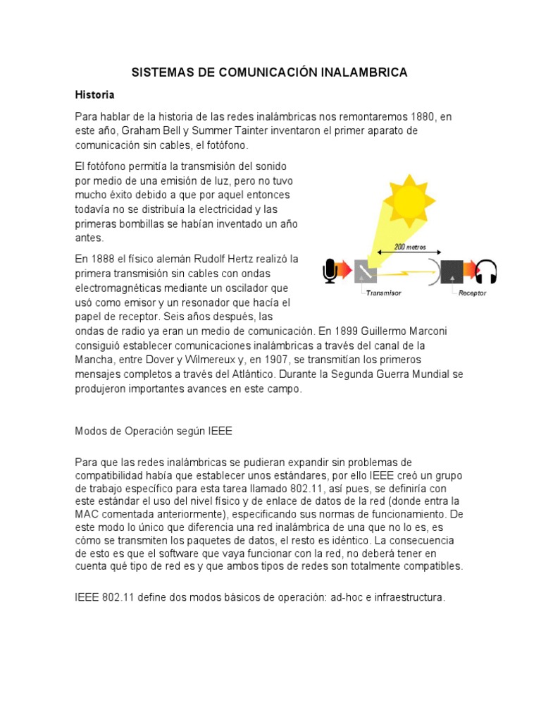 Sistemas de Comunicación Inalambrica | PDF | Bluetooth | 4 G